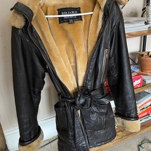 Gender Neutral Genuine Leather Aviation Jacket